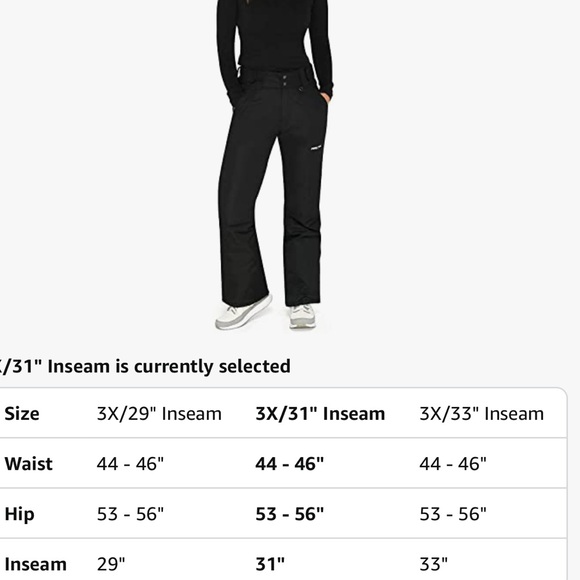 NWT ARCTIX Engineered Thermatech Insulated Snow Pants Black, Size 3X Inseam 31” - Picture 4 of 8